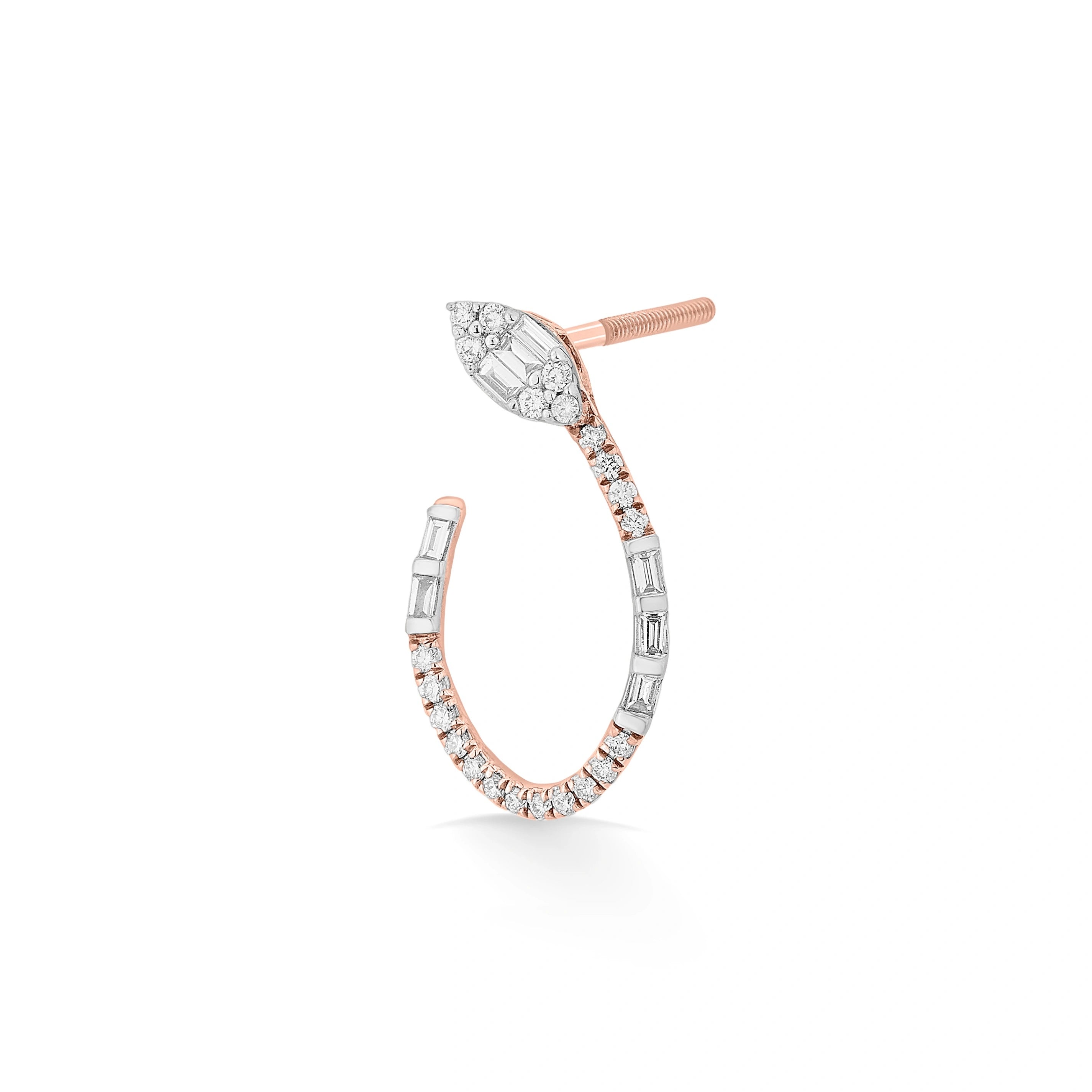 Classic Marquise Sweep Hoops - Zen Diamond India