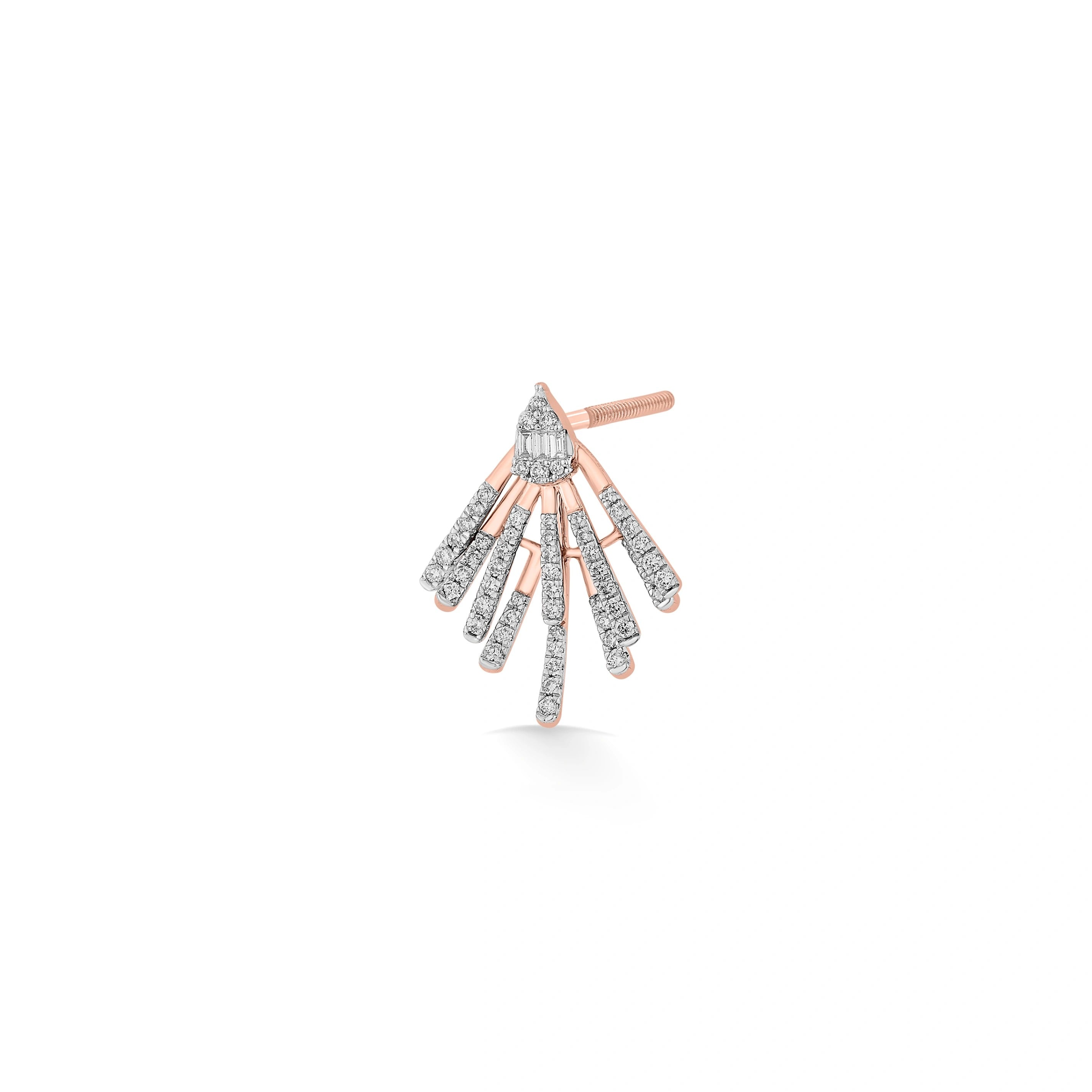 Classic Art Deco Fan Earrings - Zen Diamond India