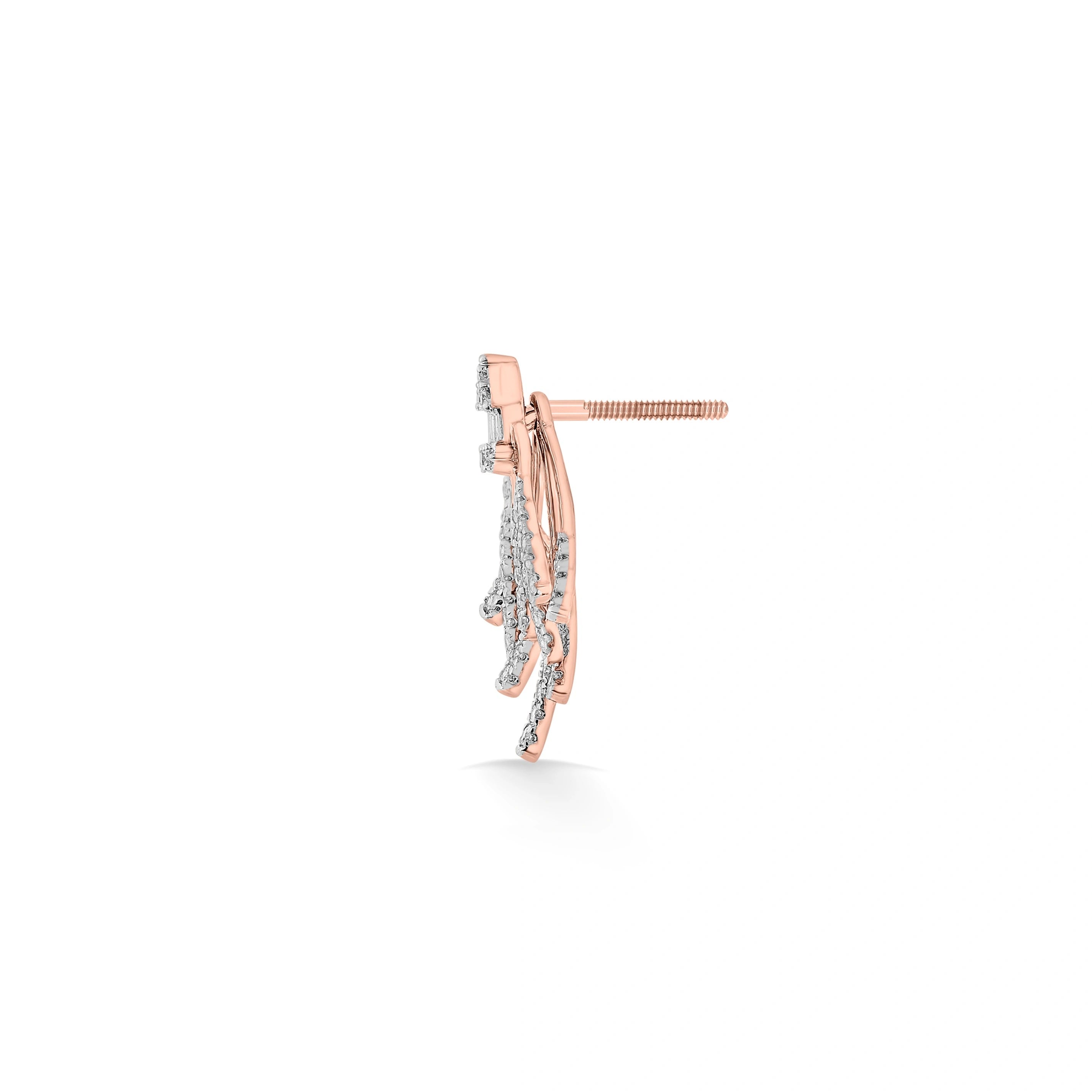 Classic Art Deco Fan Earrings - Zen Diamond India