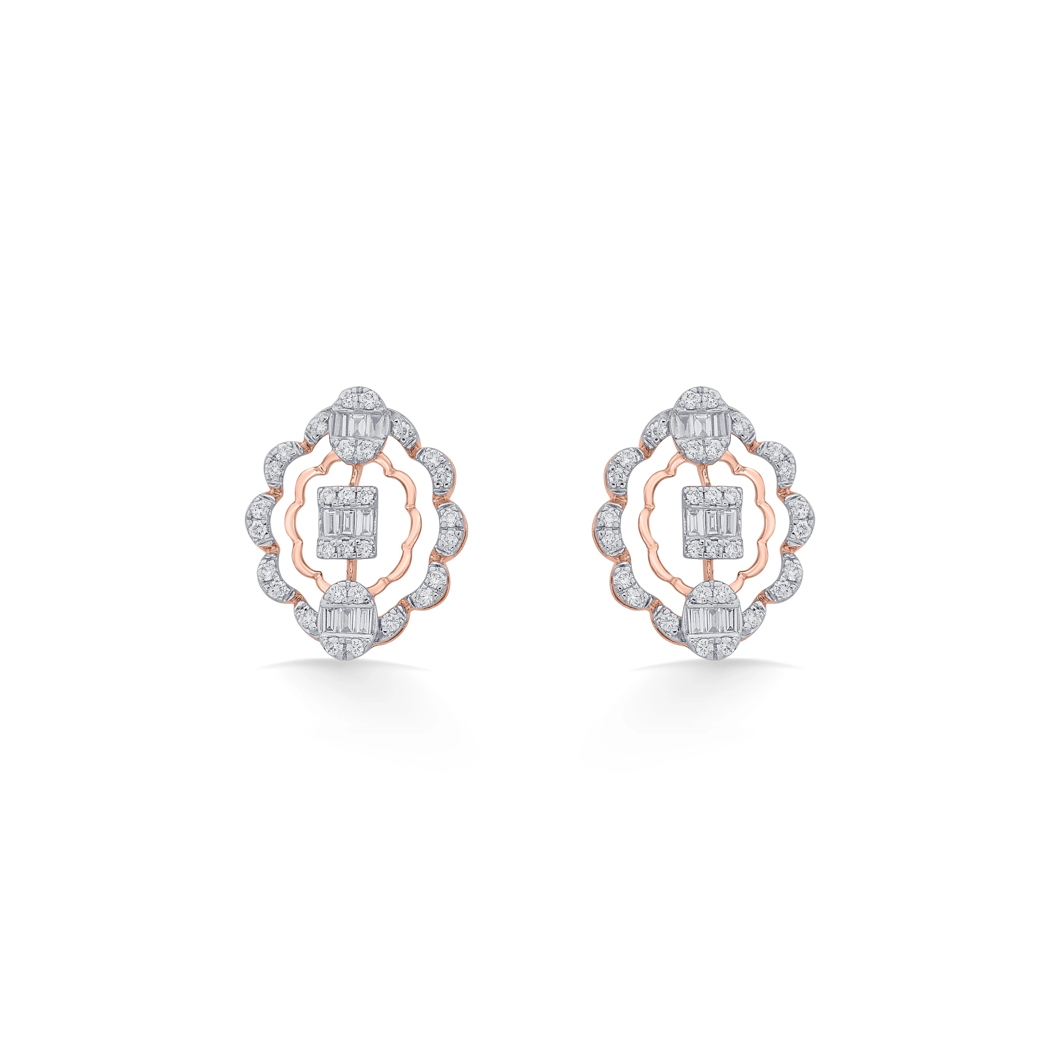 Classic Lace Bloom Studs - Zen Diamond India