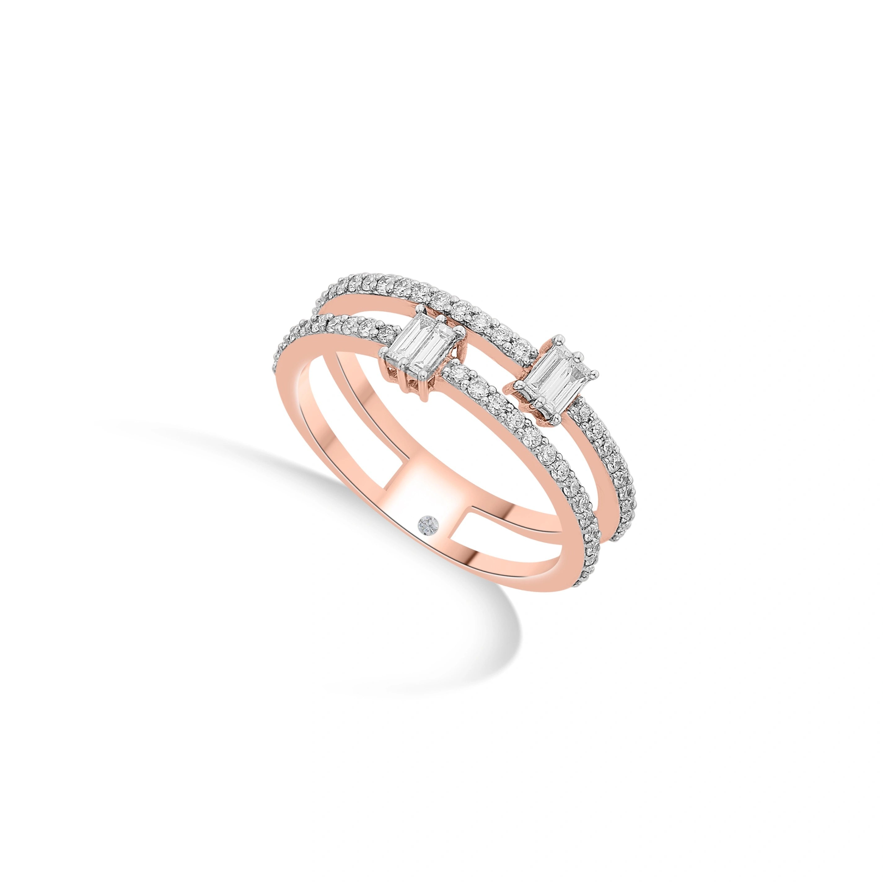 Twin Spark Radiance Ring - Zen Diamond India
