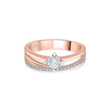 Solitaire Wide Embrace Ring - Zen Diamond India