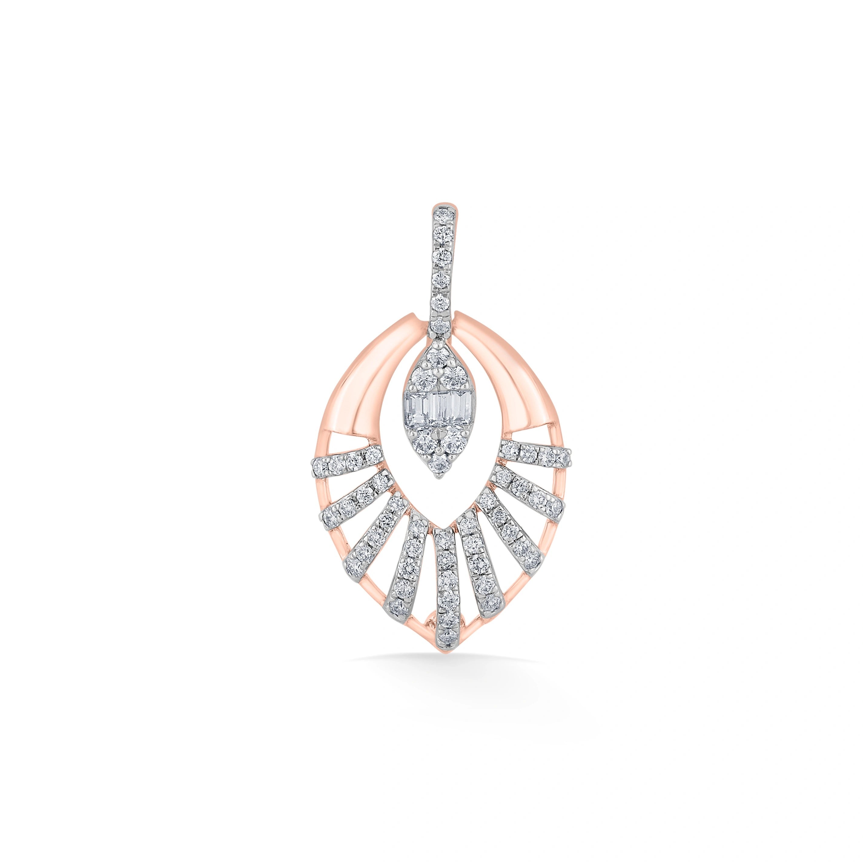 Celestial Blaze Marquise Pendant - Zen Diamond India