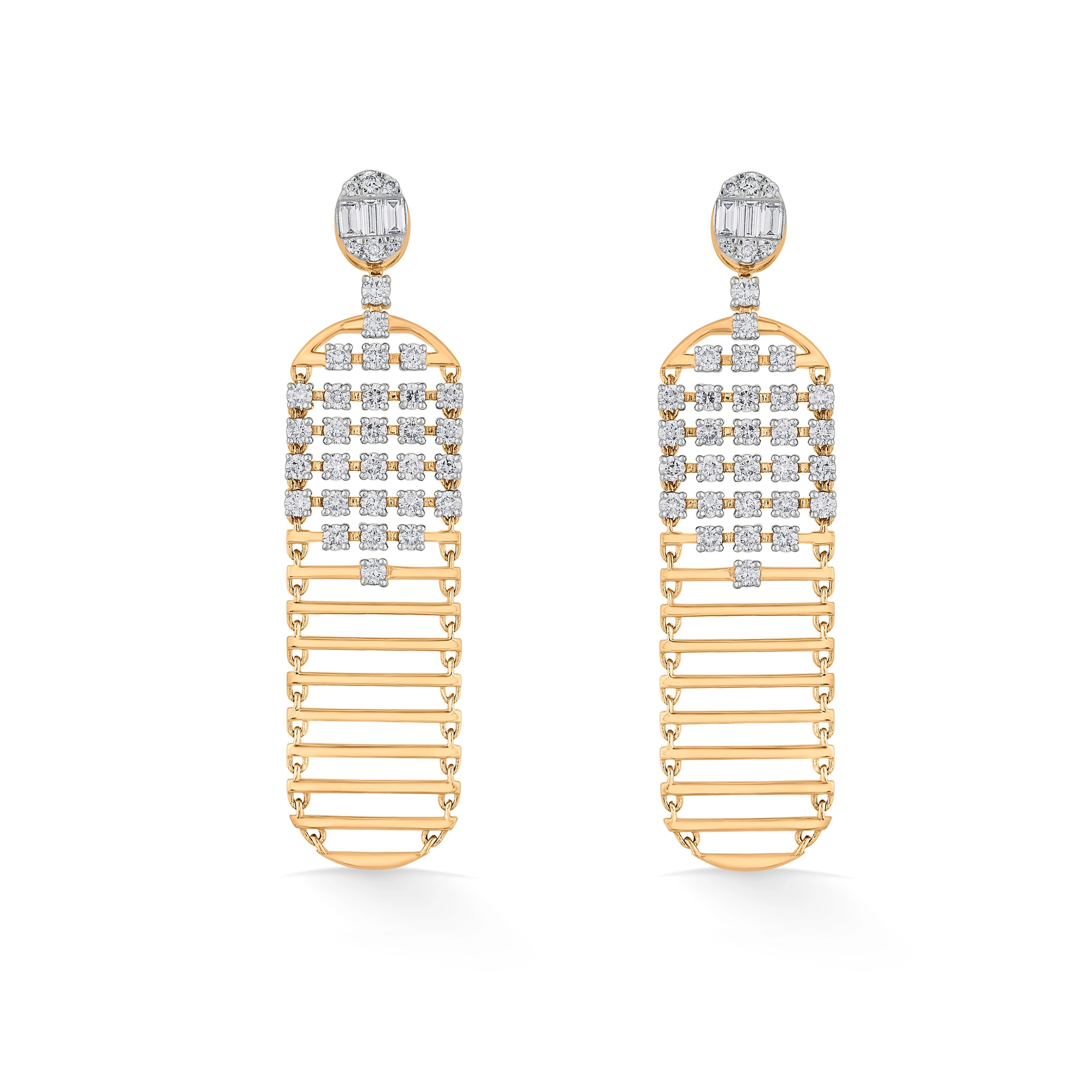 Soiree Radiant Cascade Statement Earrings - Zen Diamond India