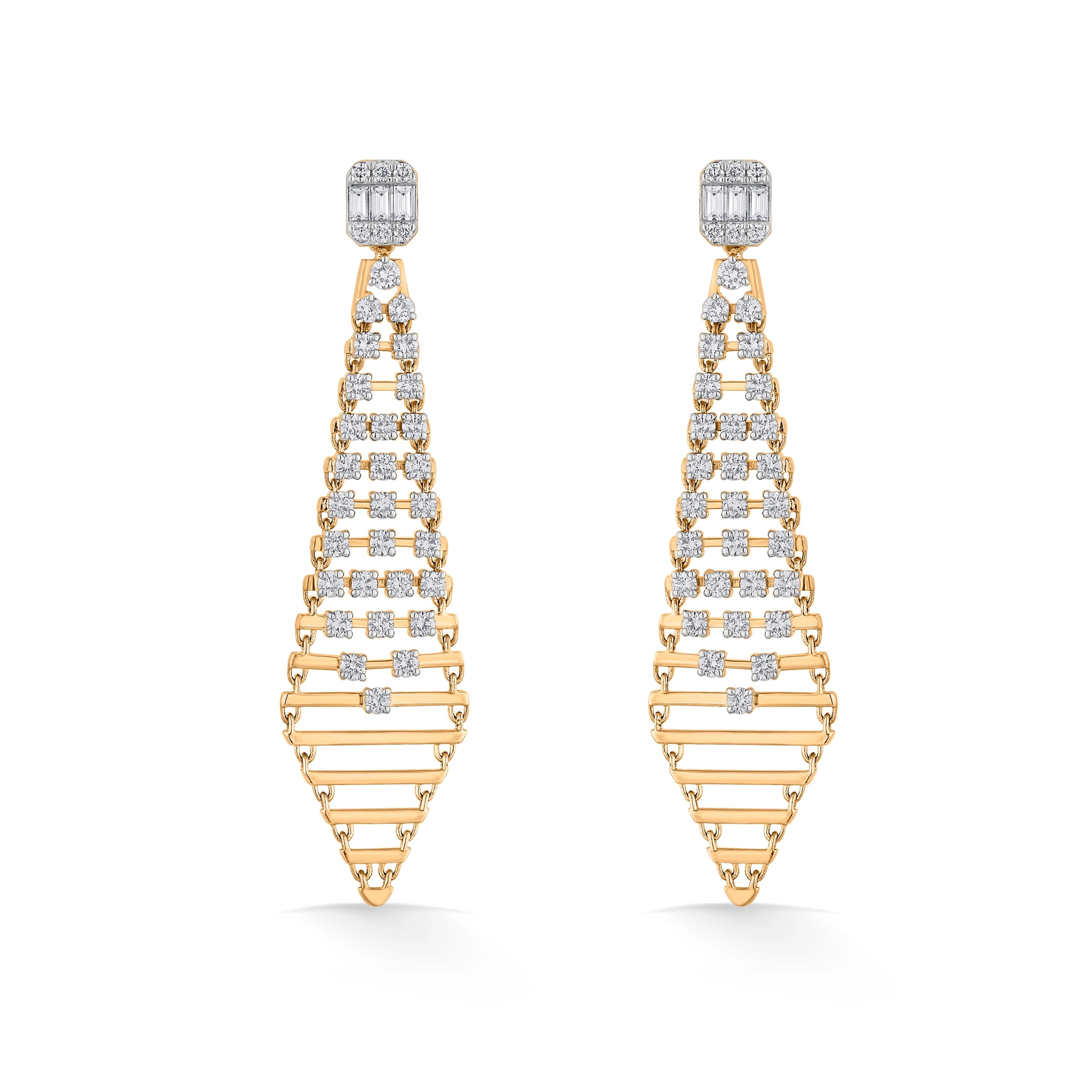 Soiree Sparkling Symphony Drop Earrings - Zen Diamond India