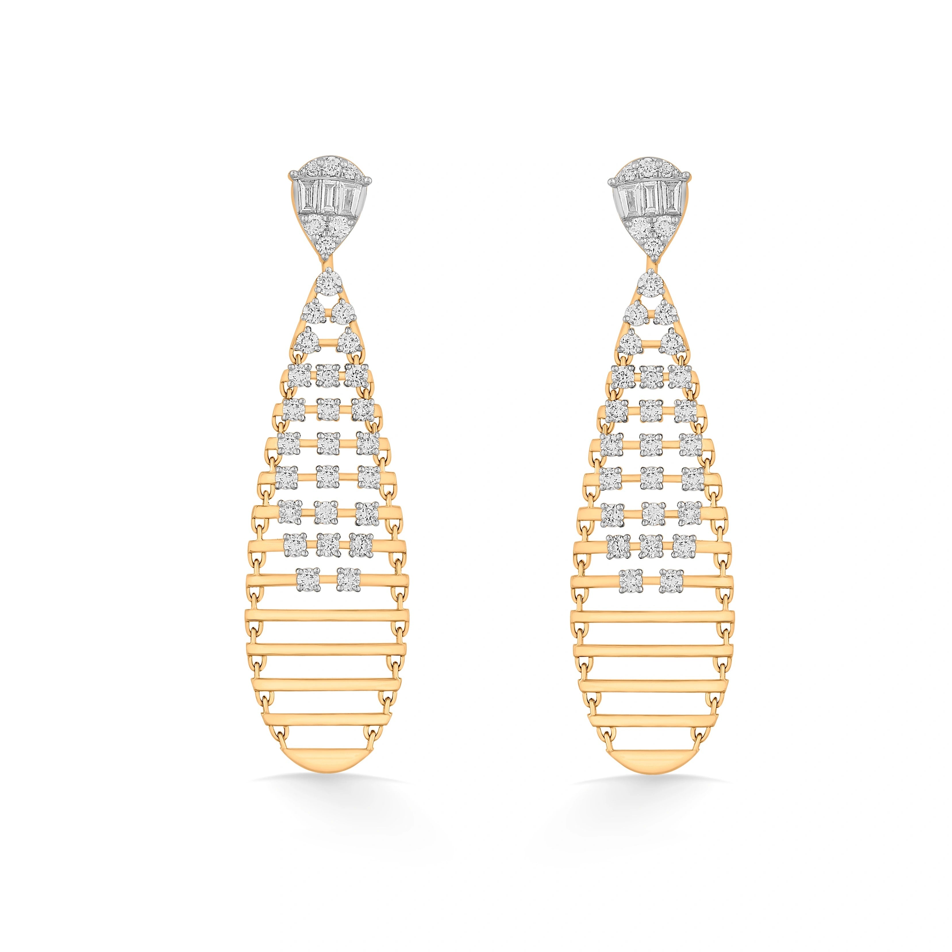 Soiree Celestial Flow Drop Earrings - Zen Diamond India