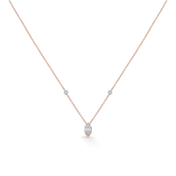 Deck Up Baguette Bullet Luxe Necklace - Zen Diamond India