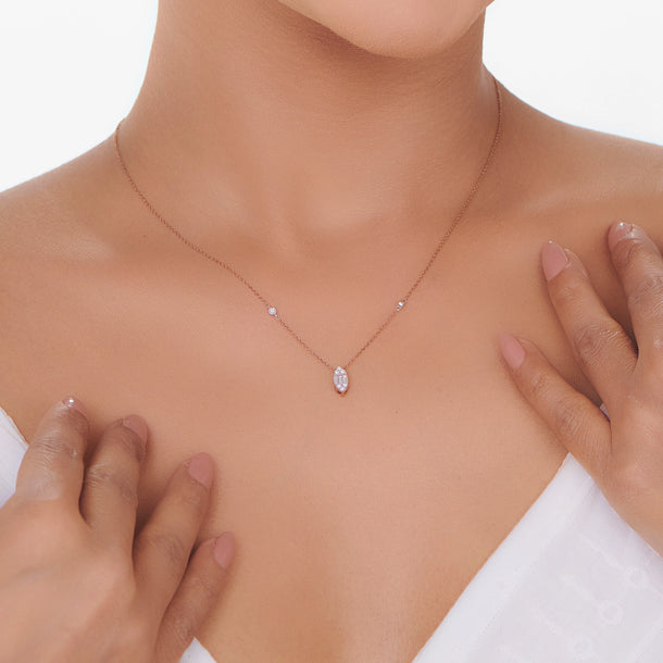 Deck Up Baguette Bullet Luxe Necklace - Zen Diamond India