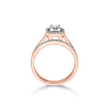 Enchante Baguette Halo Royale Ring - Zen Diamond India