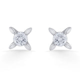 Solitaire Petal Glow Studs - Zen Diamond India