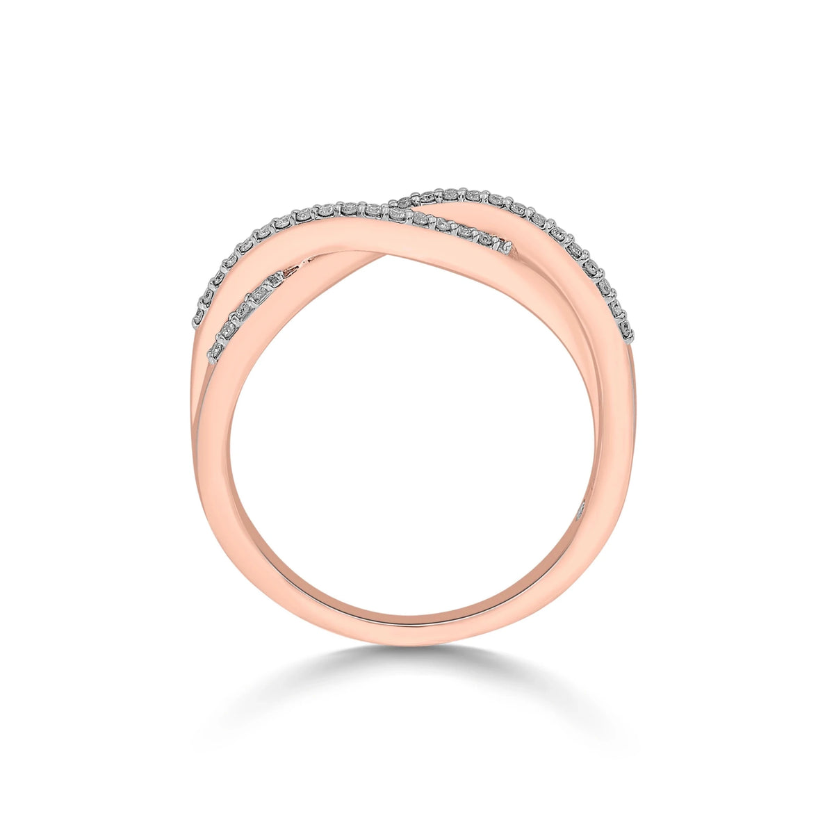 Sassy Intertwined Cosmic Connection Ring - Zen Diamond India