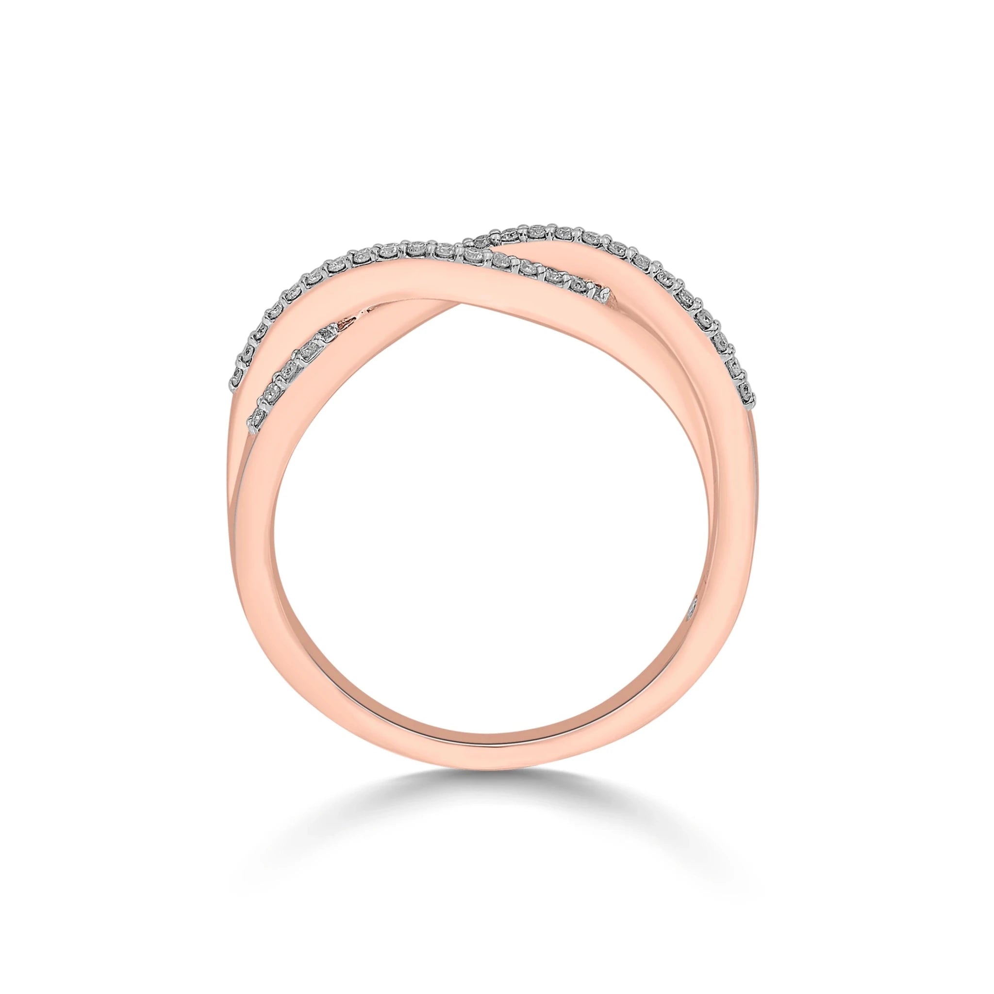 Sassy Intertwined Cosmic Connection Ring - Zen Diamond India