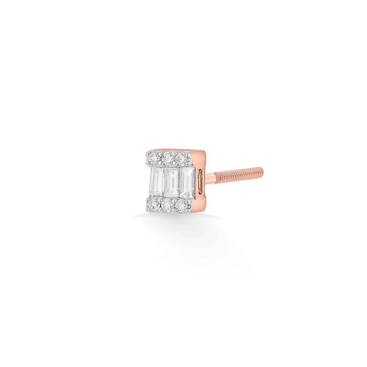 Deck Up Stacked Fire Studs - Zen Diamond India
