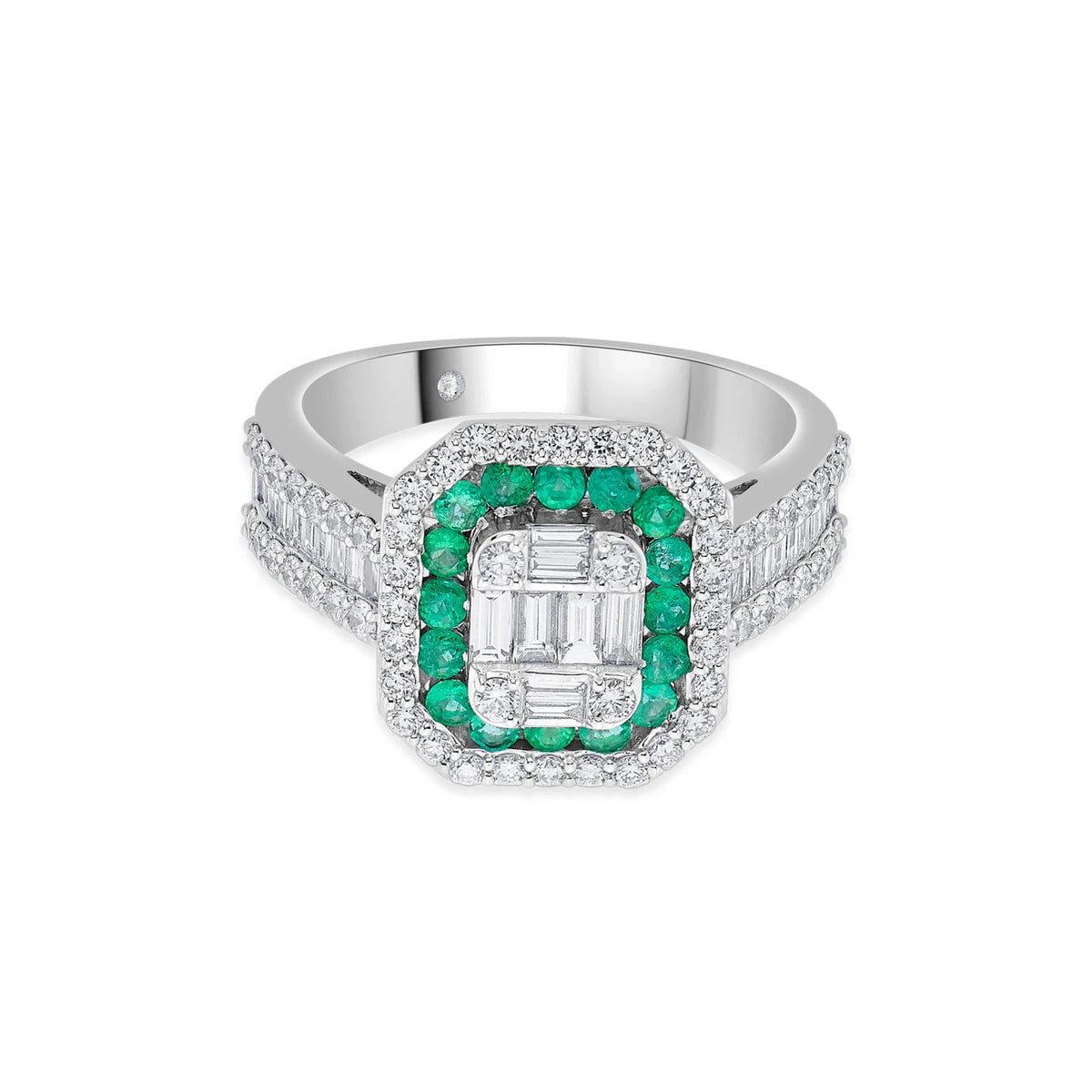 Emerald Dazzle Toren Ring - Zen Diamond India