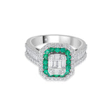 Emerald Dazzle Toren Ring - Zen Diamond India