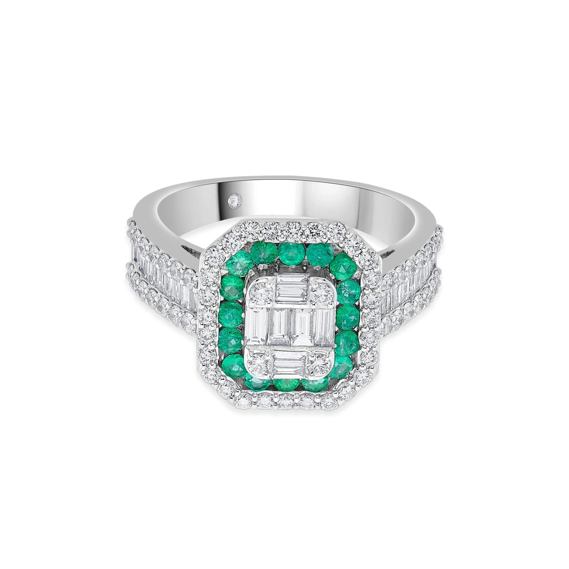 Emerald Dazzle Toren Ring - Zen Diamond India