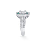 Emerald Dazzle Toren Ring - Zen Diamond India