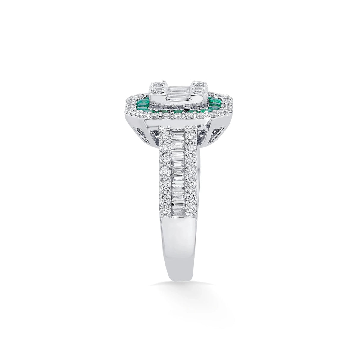 Emerald Dazzle Toren Ring - Zen Diamond India
