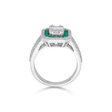 Emerald Dazzle Toren Ring - Zen Diamond India