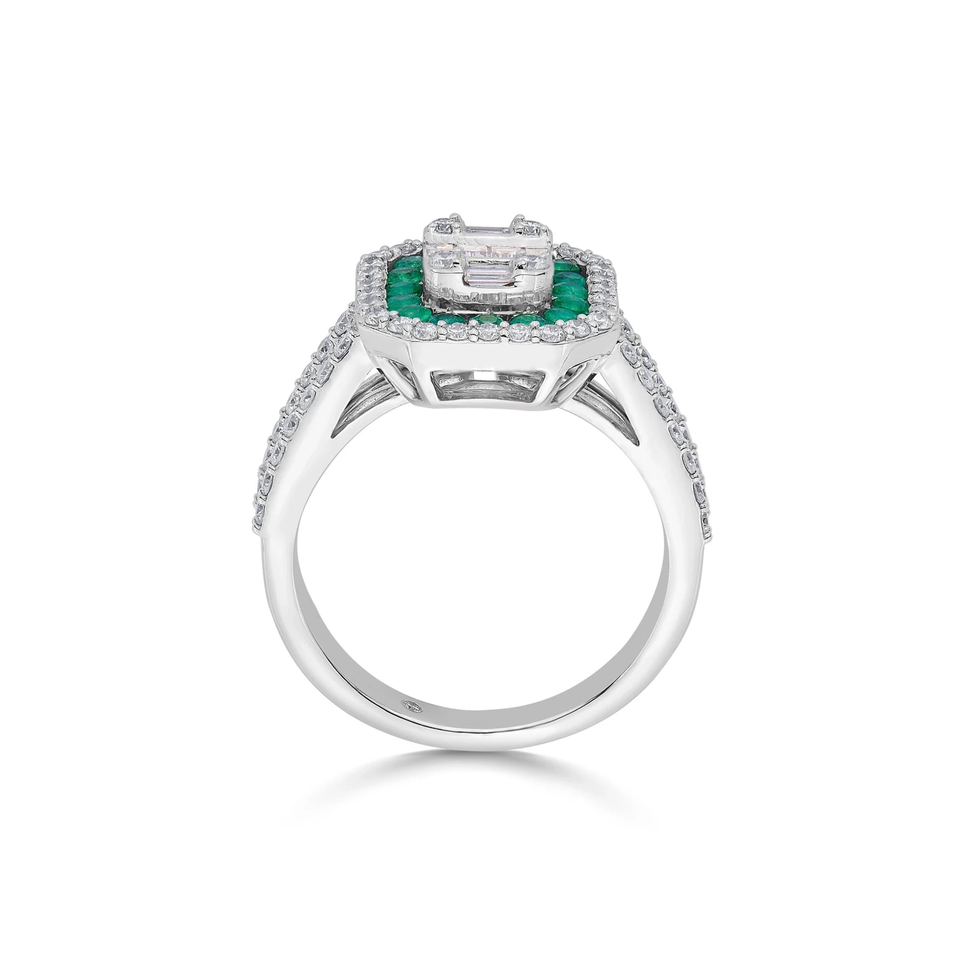 Emerald Dazzle Toren Ring - Zen Diamond India