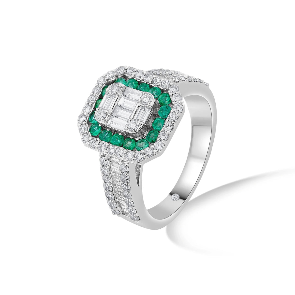 Emerald Dazzle Toren Ring - Zen Diamond India