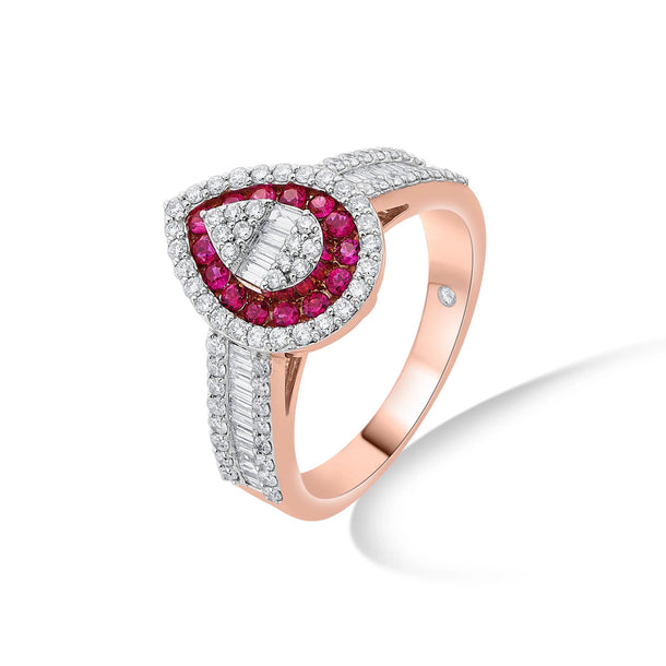 Toren Radiant Ruby Whisper Ring - Zen Diamond India