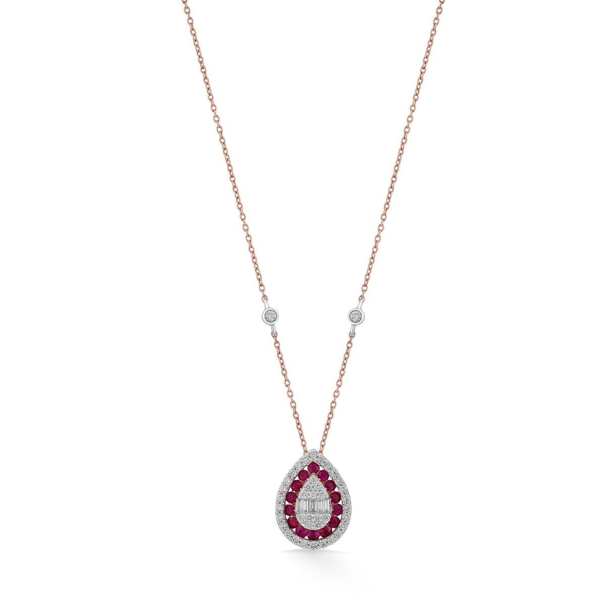 Scarlet Teardrop Royale Pendant - Zen Diamond India