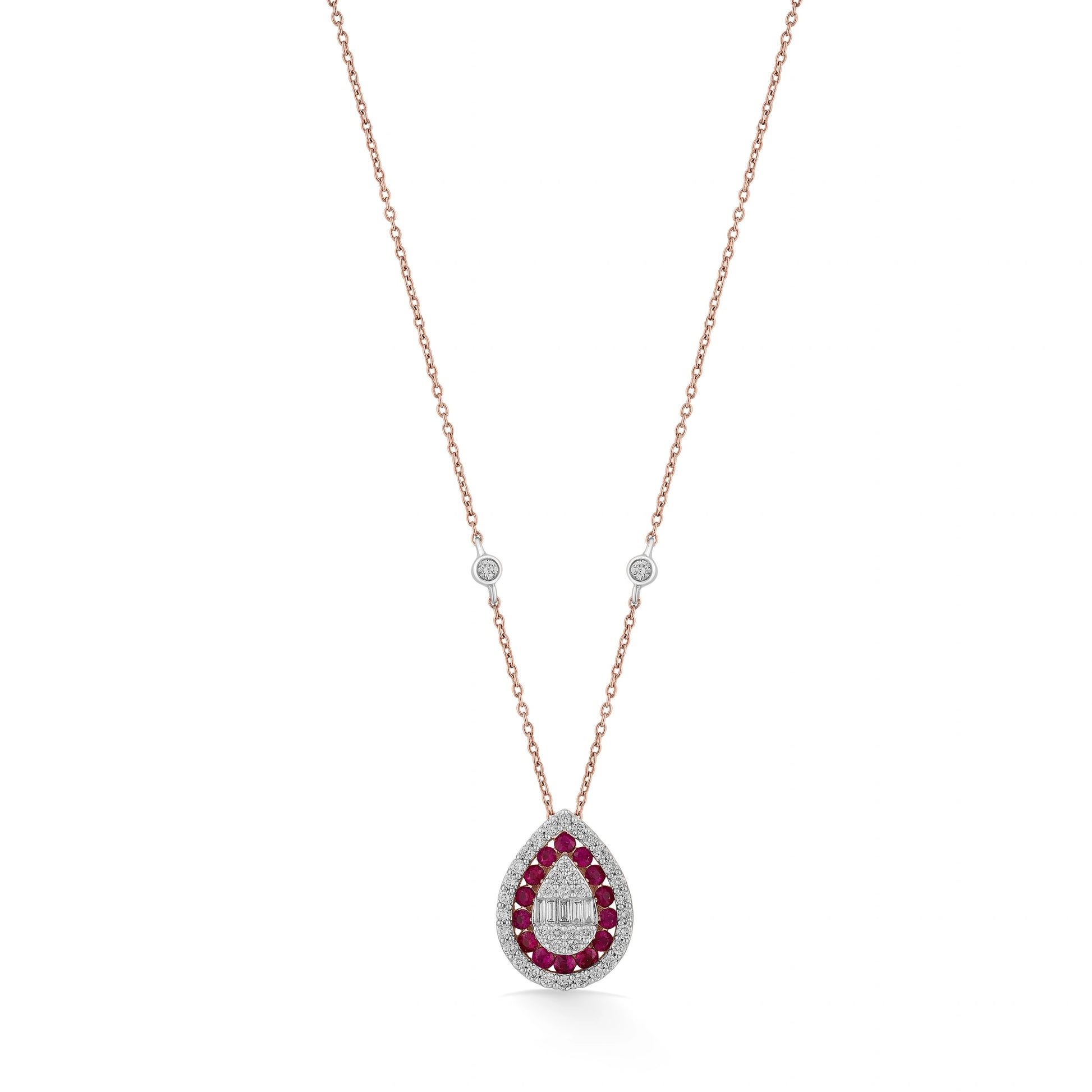 Scarlet Teardrop Royale Pendant - Zen Diamond India