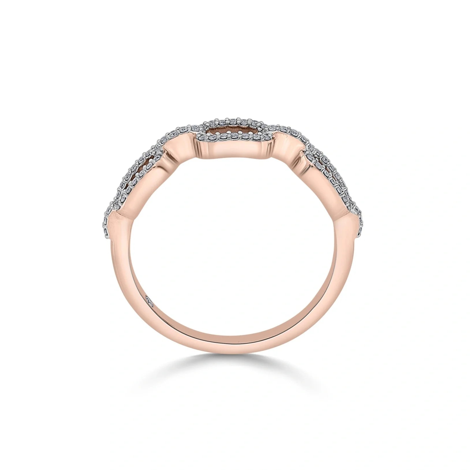 Cuban Drip Ice Link Ring - Zen Diamond India