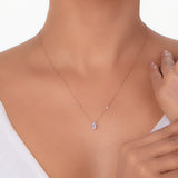 Deck Up Baguette Grace Luxe Necklace - Zen Diamond India