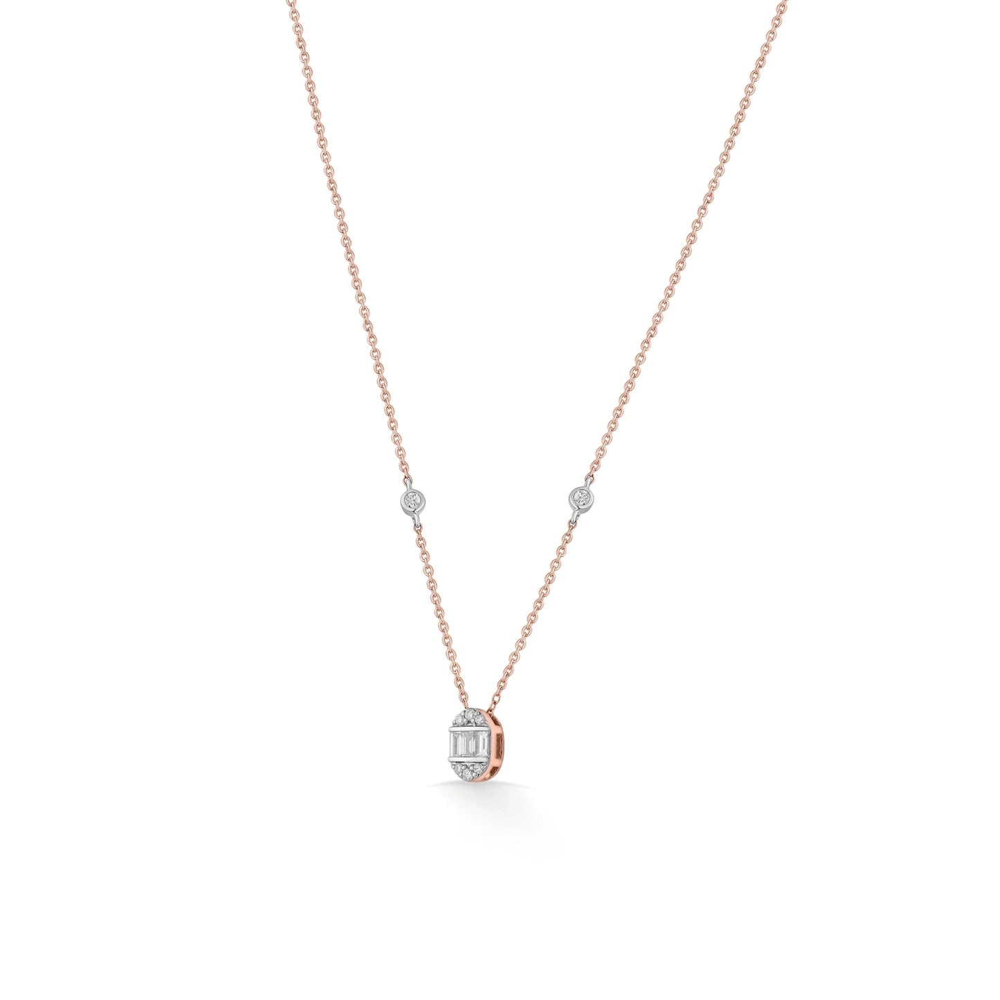Deck Up Baguette Grace Luxe Necklace - Zen Diamond India