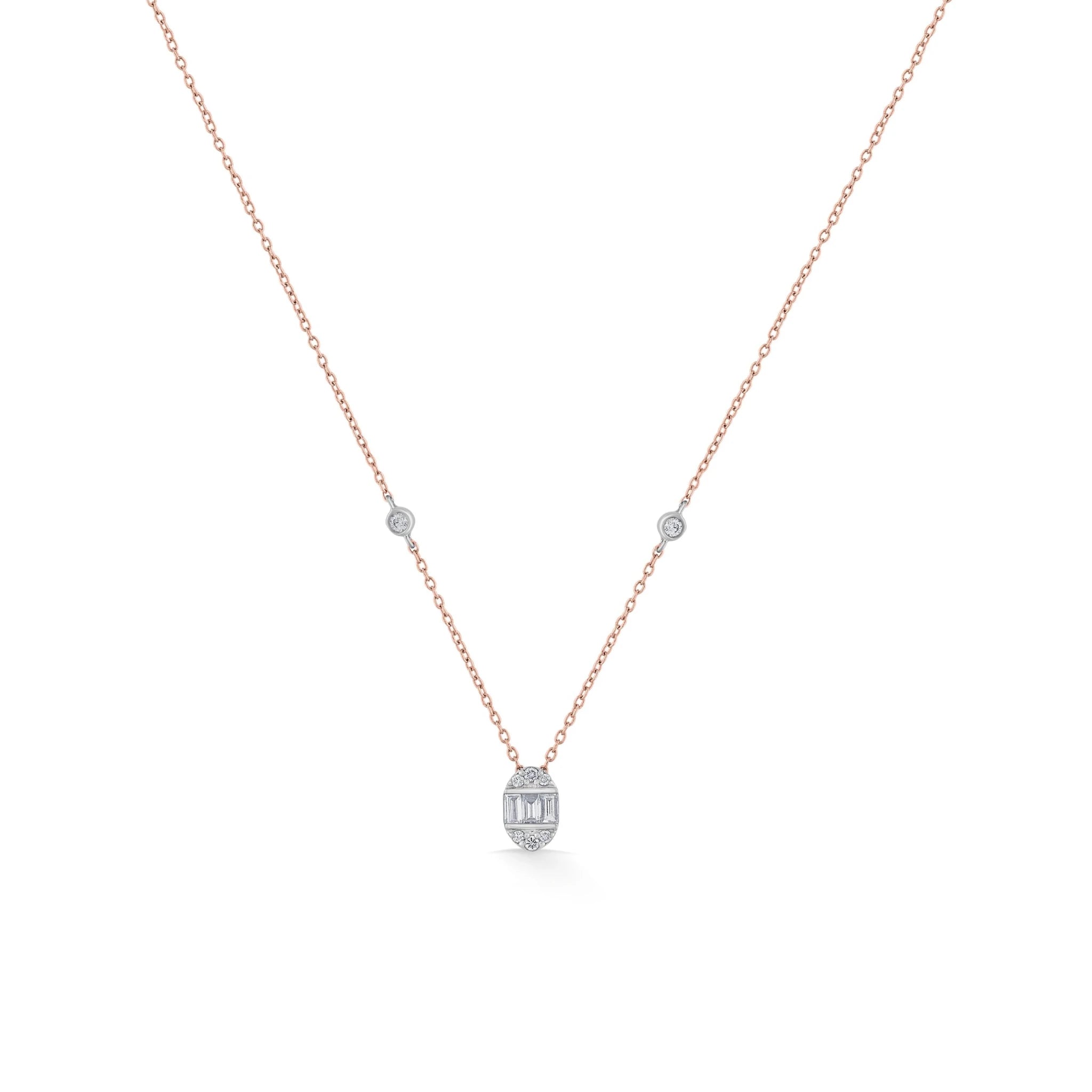 Deck Up Baguette Grace Luxe Necklace - Zen Diamond India