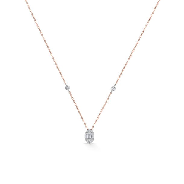 Deck Up Baguette Grace Luxe Necklace - Zen Diamond India