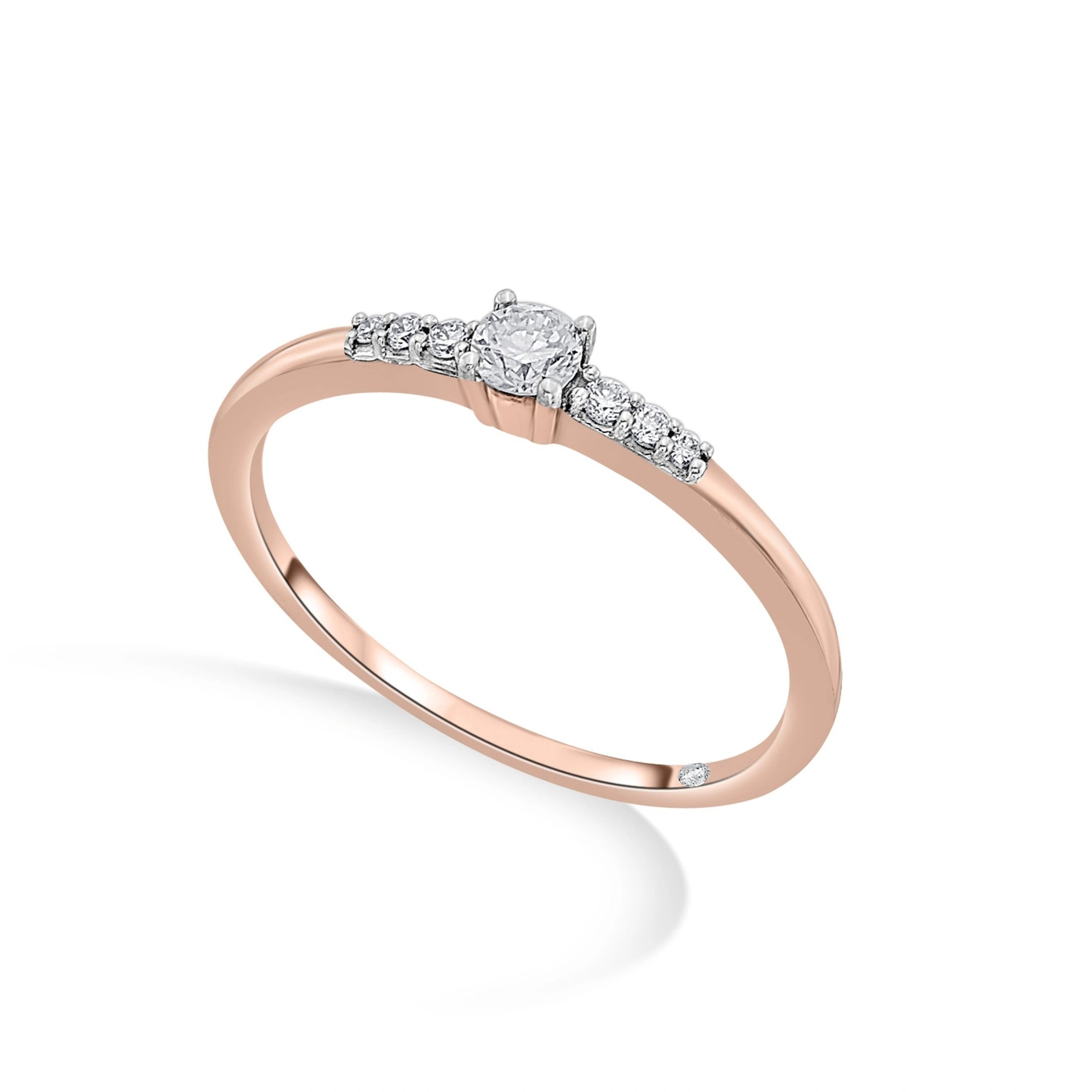 Boujee Rosé Diamond Whisper Ring - Zen Diamond India