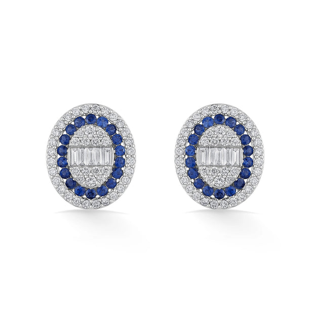 Toren Sapphire Horizon Studs - Zen Diamond India
