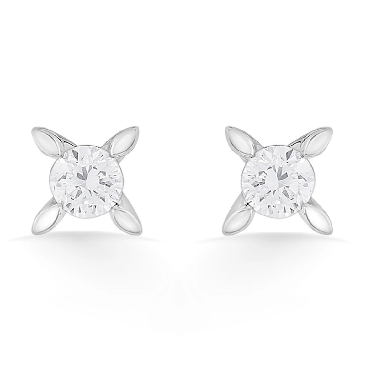 Solitaire PetalShine Spark Studs - Zen Diamond India