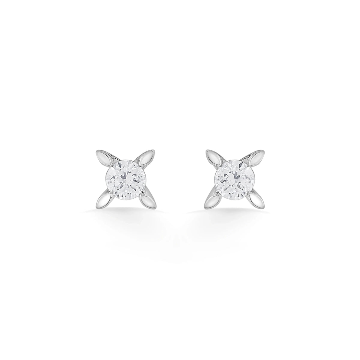 Solitaire PetalShine Spark Studs - Zen Diamond India