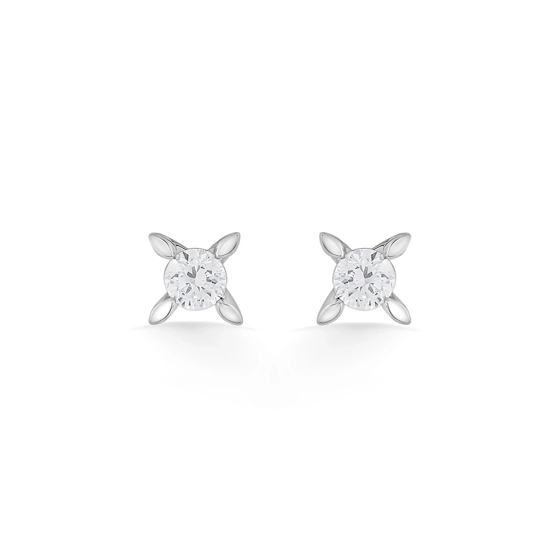 Solitaire PetalShine Spark Studs - Zen Diamond India