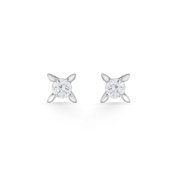Solitaire PetalShine Spark Studs - Zen Diamond India