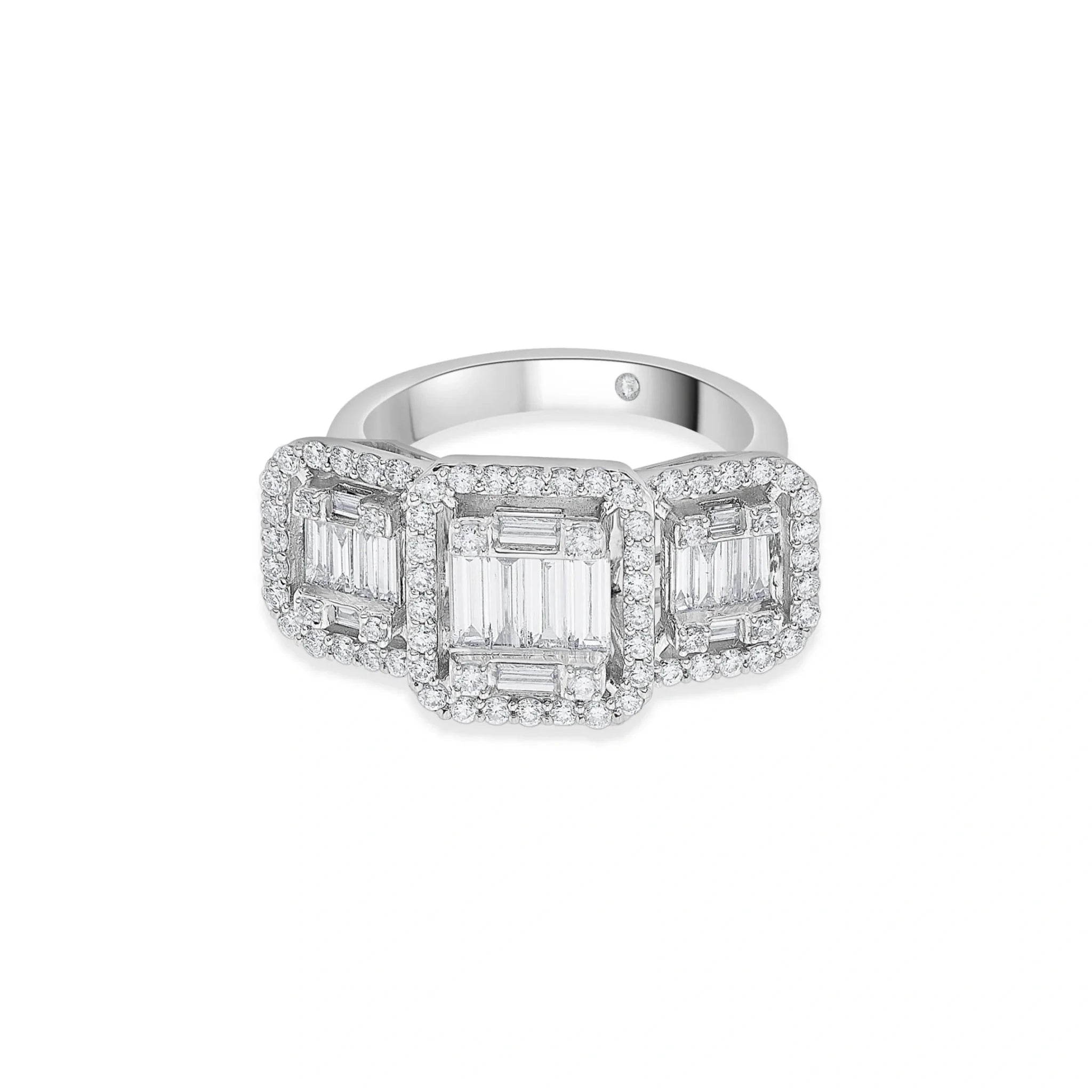 Enchante Triple Majesty Baguette Ring - Zen Diamond India