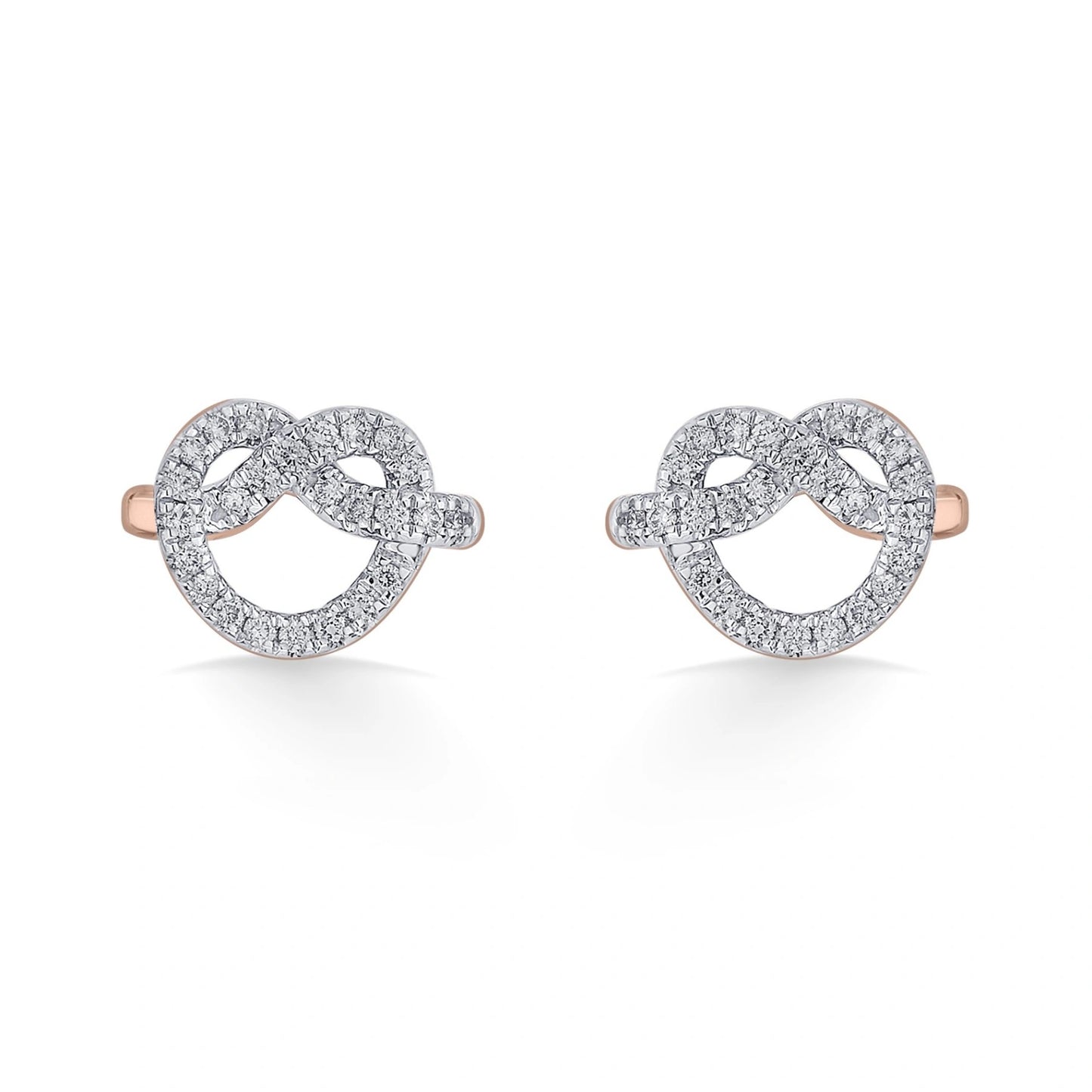 Love Knot Sparkle Knot Studs - Zen Diamond India