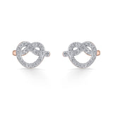 Love Knot Sparkle Knot Studs - Zen Diamond India