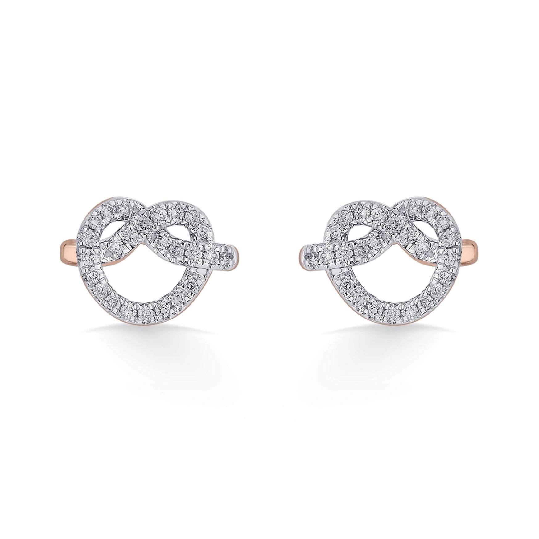 Love Knot Sparkle Knot Studs - Zen Diamond India