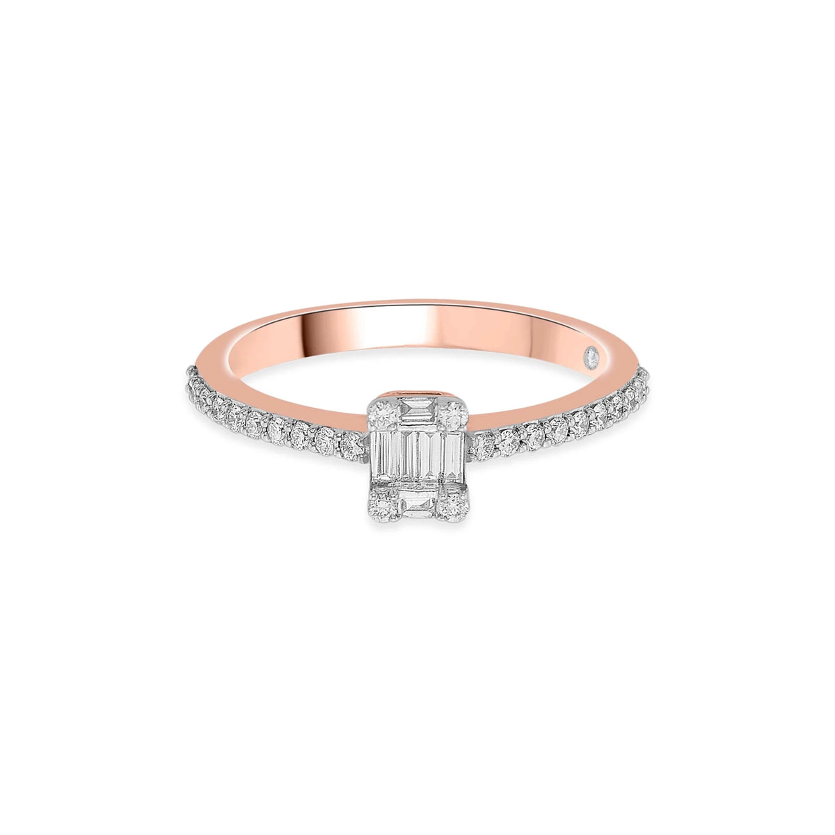 Rose Luxe Emerald Solitaire Ring - Zen Diamond India