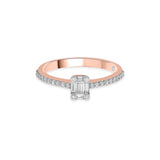 Rose Luxe Emerald Solitaire Ring - Zen Diamond India