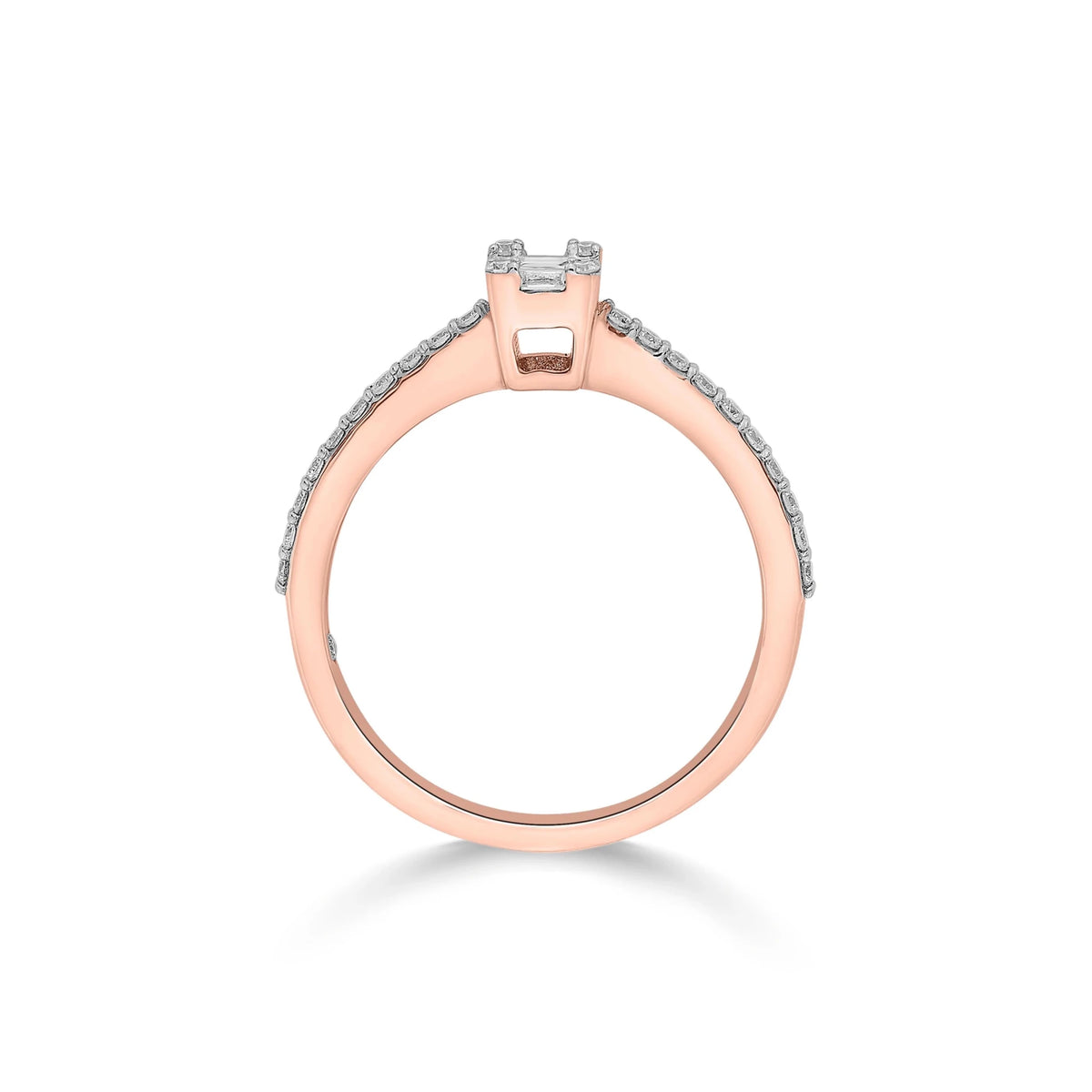 Rose Luxe Emerald Solitaire Ring - Zen Diamond India