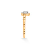 Sassy Golden Teardrop Glamour Ring - Zen Diamond India