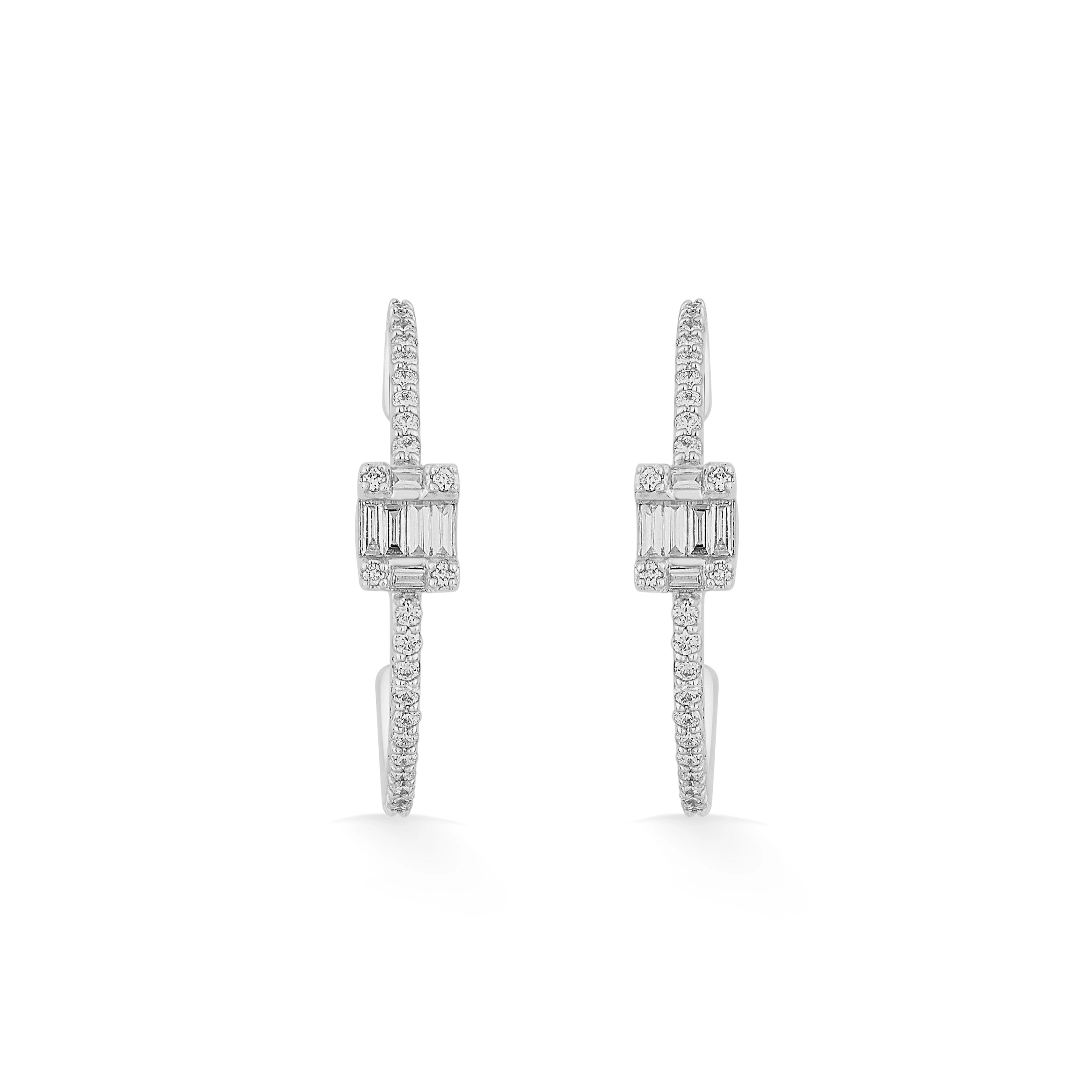Classic Geometric Center Sparkle Earrings - Zen Diamond India