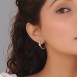 Classic Geometric Center Sparkle Earrings - Zen Diamond India