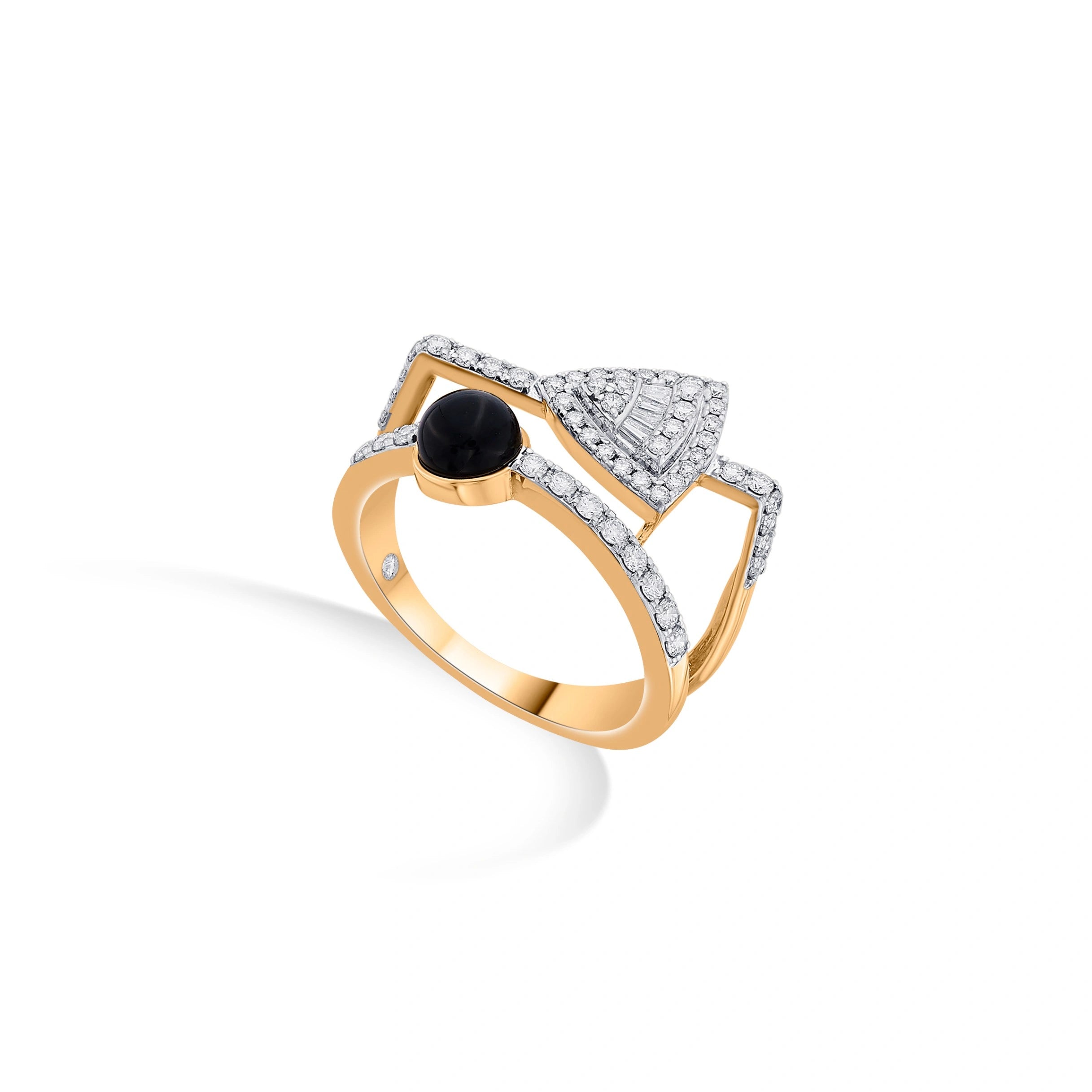 Kismet Noir Arcadia Ring - Zen Diamond India